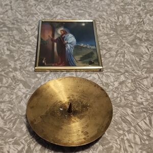 Beacon Gold and Blue Religious Wall Art